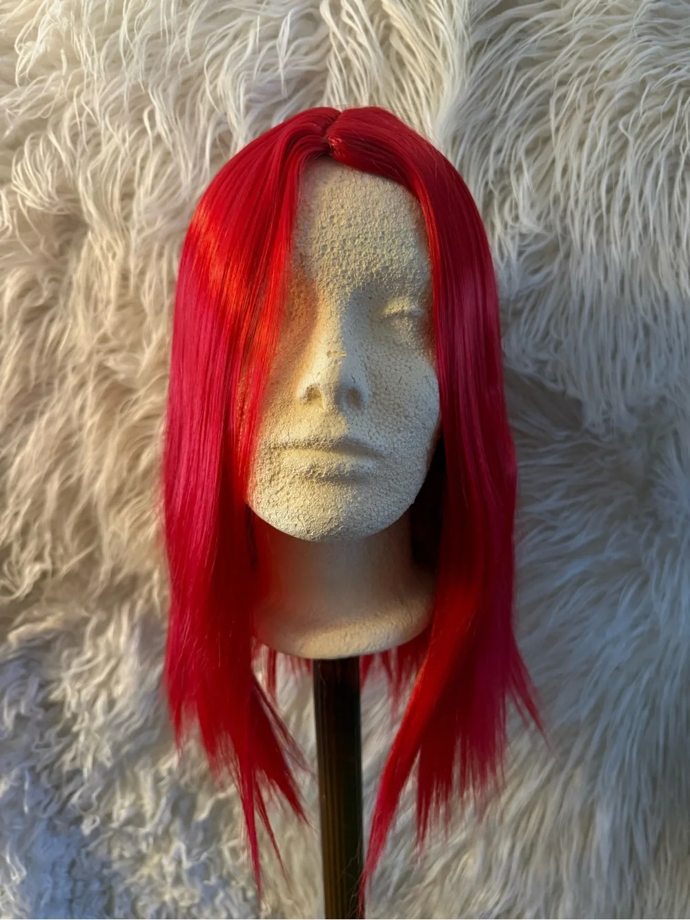 Vibrant Red Synthetic Women's Wig
